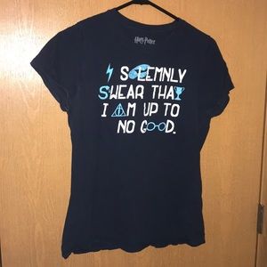 Harry Potter navy blue and white t shirt